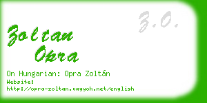 zoltan opra business card