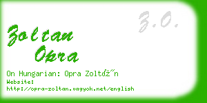 zoltan opra business card